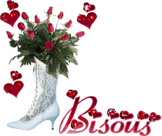 gif bisous fleurs botte